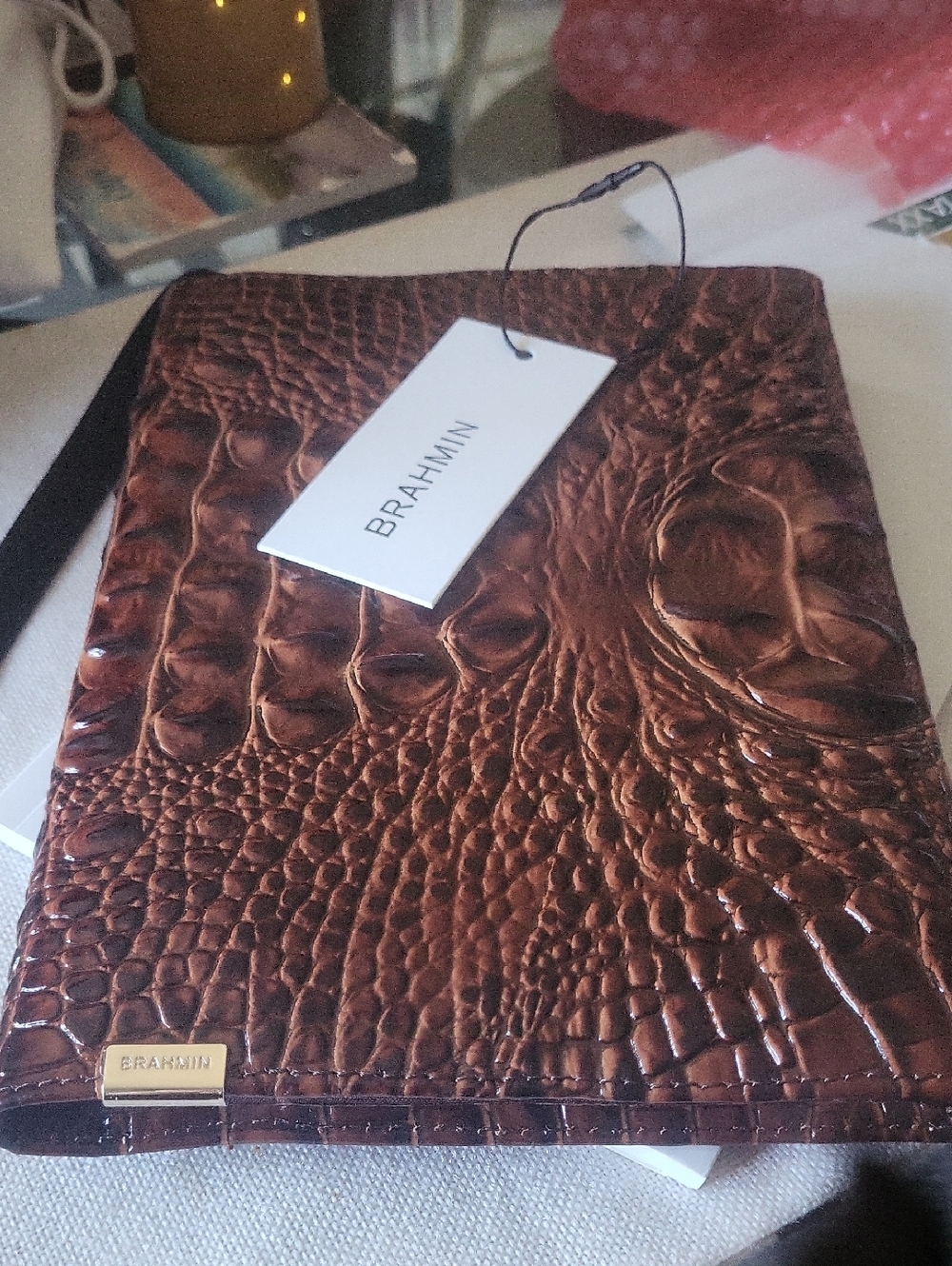 Brahmin Duo Pen @ Leather Journal  Filled With Paper Two Sides Inside Extra Book